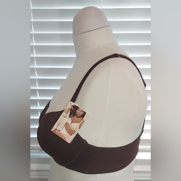 Cacique Brown Convertible Plunge Bra NWT Flawed - Picture 2 of 7